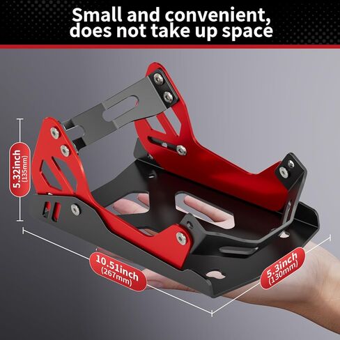 شقاثة عجلات الدراجات النارية الصلب تصميم أسود/أحمر مضاد | Universal Front Wheel Stand للدراجات الترابية والدراجات النارية | Compact & Portable (5.3 "H X 10.8" L x 6.1 "W) in Saudi Arabia