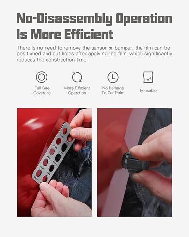 طقم قالب قطع ثقب مستشعر السيارة - 16-25 مم متوافق مع القطر - قطع دقة فينيل - مقطع دقيق لقطر الرادار - قوالب بلاستيكية من 10 قطع in Kuwait