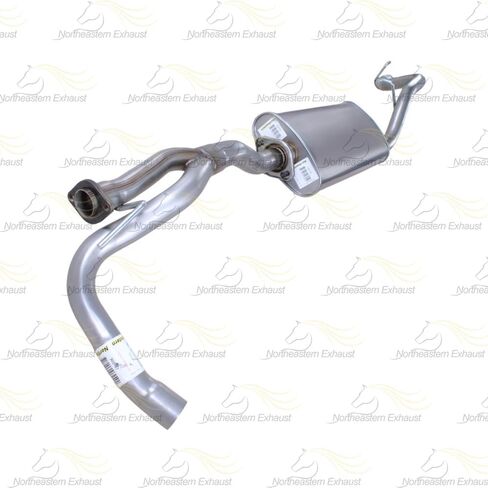 Northeastern Exhaust | Stainless Steel Y-Pipe, Muffler, Tail Pipe Exhaust System Kit Compatible for Jeep Liberty 2004 3.7L | Free Gasket and Clamps Included | Automotive Replacement Part in Saudi Arabia