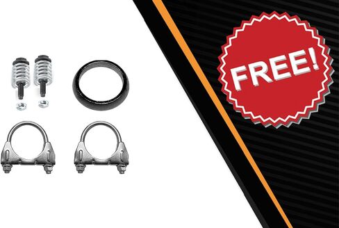 Northeastern Exhaust | Stainless Steel Y-Pipe, Muffler, Tail Pipe Exhaust System Kit Compatible for Jeep Liberty 2004 3.7L | Free Gasket and Clamps Included | Automotive Replacement Part in Saudi Arabia