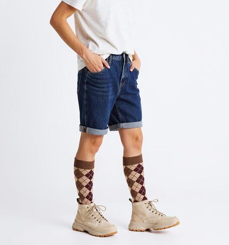 Argyle Knee High Socks for Women Vintage Long Tube Socks Halloween Party Costume Knee Highs Calf Stocking Sock in Saudi Arabia