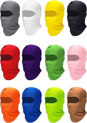 Xeoxarel 12 Pieces Balaclava Face Mask, Summer Cooling Neck Gaiter, UV Protector Motorcycle Ski Scarf for Men/Women in Kuwait