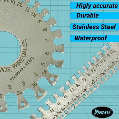 Stainless Steel Wire Gauge Measures Standard and Metric (Linear Scale) in Saudi Arabia