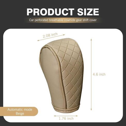 Car Gear Shift Knob Cover, Soft Leather Car Stick Shift Konb Cover, Anti-Slip Auto Konb Gear Shift Stick Protector, Universal Car Shift Protector Decorative Accessories for Most Cars (Black) in Saudi Arabia