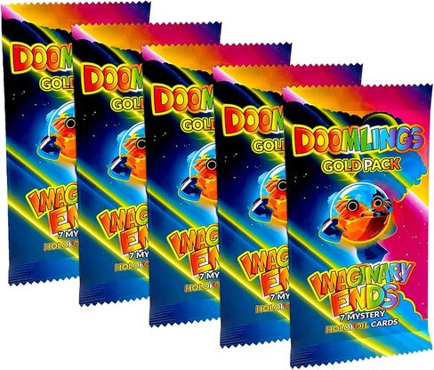Doomlings Card Game: Imaginary Ends Expansion - 5 Expansion Pack with 127 Cards, New Traits & New Gameplay Mechanics | 2-6 Players, Ages 10+ in Kuwait