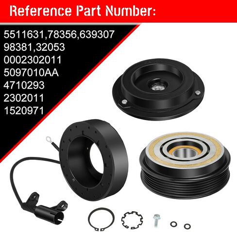 CCIYU AC القابض ملائمة ل Dodge Sprinter 3500 2.7L 2003-2006 ملائمة لمرسيدس-بنز CLK55 AMG 5.5L 2001-2002 Auto إصلاح ضواغط AC مجموعة القابض in Saudi Arabia