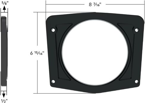 United United Pacific 111128 CNC Milled Billet Aluminium Gauge Mustel for 1966-1977 Ford Bronco ، Easy Install-clear anodized-وحدة واحدة in Saudi Arabia