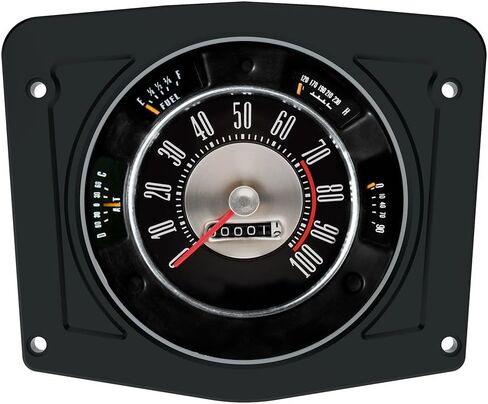United United Pacific 111128 CNC Milled Billet Aluminium Gauge Mustel for 1966-1977 Ford Bronco ، Easy Install-clear anodized-وحدة واحدة in Saudi Arabia