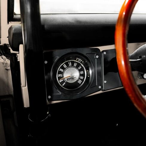 United United Pacific 111128 CNC Milled Billet Aluminium Gauge Mustel for 1966-1977 Ford Bronco ، Easy Install-clear anodized-وحدة واحدة in Saudi Arabia