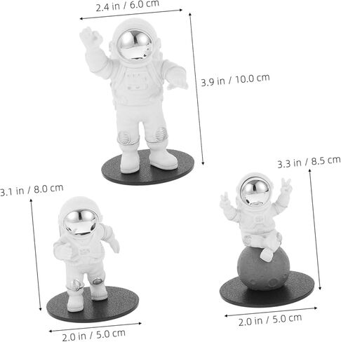 Cabilock 3pcs رائد الفضاء ديكور كارز سحر لوحة القيادة الفريدة من نوعها لسيارات رائد الفضاء للسيارة التمييز ذو طابع للسيارة لزينة المركبات المنزلية in Kuwait