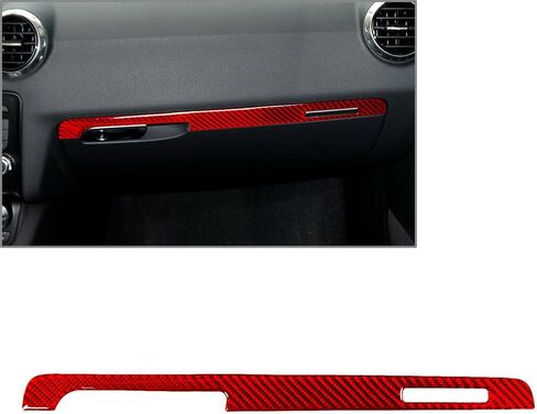 Cnnono8 Dashboard LHD Co-pilot Glove Storage Box Panel Strip Frame Cover Trim Carbon Fiber Red For Audi TT TTS TTRS 2008-2014 Car in Saudi Arabia