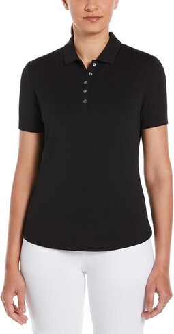 Perry Ellis Women's Classic Short Sleeve Golf Polo Shirt, Moisture-Wicking, Sun Protection, Enhanced Stretch, Breathable in Kuwait