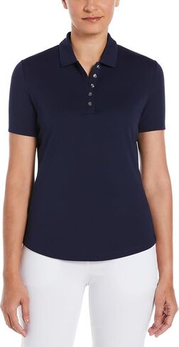 Perry Ellis Women's Classic Short Sleeve Golf Polo Shirt, Moisture-Wicking, Sun Protection, Enhanced Stretch, Breathable in Kuwait