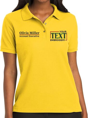Custom Embroidered Polo Shirts for Women Personalized Add Your Name Text Polo Shirts for Ladies in Saudi Arabia