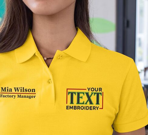 Custom Embroidered Polo Shirts for Women Personalized Add Your Name Text Polo Shirts for Ladies in Saudi Arabia