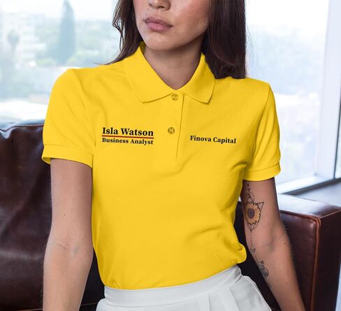 Custom Embroidered Polo Shirts for Women Personalized Add Your Name Text Polo Shirts for Ladies in Saudi Arabia