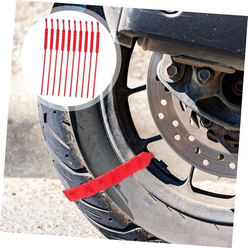 Zerodeko 10pcs Nylon Tire Snow Chains for Motorcycle Electric Bikes Scooters Skid Wheel Traction for Snow Mud Ice Quick Installation Fit in Saudi Arabia
