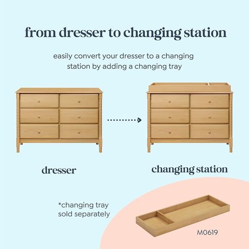 DaVinci Jenny Lind Spindle 6-Drawer Dresser in White in Kuwait