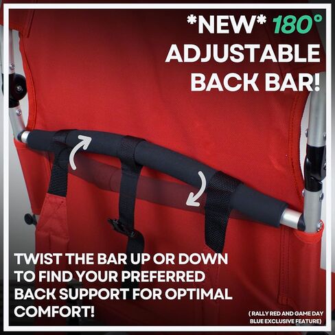 Padded Bleacher Seat – The Ultimate Reclining Stadium Chair with Full Back & Neck Support and 360° Swivel – Lightweight, Foldable, and Portable with Backpack Straps - Patent Pending in Saudi Arabia