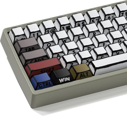 XVX Retro PBT Keycaps, Custom Key caps, Cherry Profile Dye Sublimation Keycap Set Suitable for 60% 65% 75% 100% Cherry Gateron MX Switches Mechanical Keyboard in Saudi Arabia