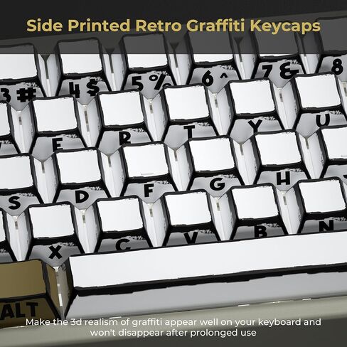 XVX Retro PBT Keycaps, Custom Key caps, Cherry Profile Dye Sublimation Keycap Set Suitable for 60% 65% 75% 100% Cherry Gateron MX Switches Mechanical Keyboard in Saudi Arabia