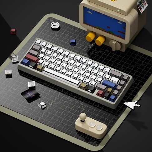 XVX Retro PBT Keycaps, Custom Key caps, Cherry Profile Dye Sublimation Keycap Set Suitable for 60% 65% 75% 100% Cherry Gateron MX Switches Mechanical Keyboard in Saudi Arabia