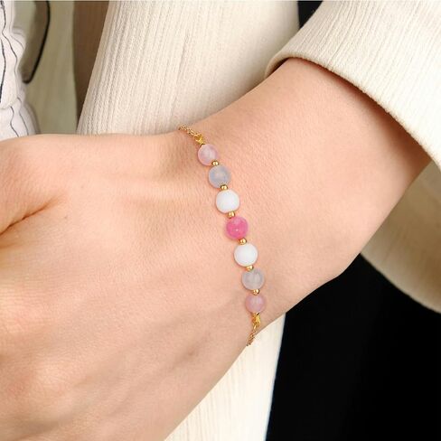 هدية الحمل الصحي Joycuff ، أساور Moonstone ، أساور الأمل للنساء ، عيد ميلاد عيد الميلاد عيد الميلاد لأول مرة هدايا أمي in Kuwait