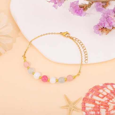 هدية الحمل الصحي Joycuff ، أساور Moonstone ، أساور الأمل للنساء ، عيد ميلاد عيد الميلاد عيد الميلاد لأول مرة هدايا أمي in Kuwait