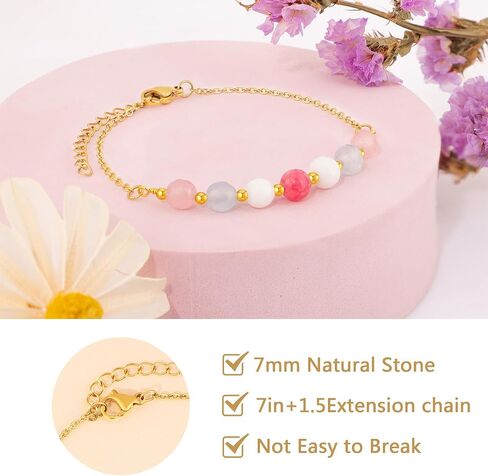 هدية الحمل الصحي Joycuff ، أساور Moonstone ، أساور الأمل للنساء ، عيد ميلاد عيد الميلاد عيد الميلاد لأول مرة هدايا أمي in Kuwait