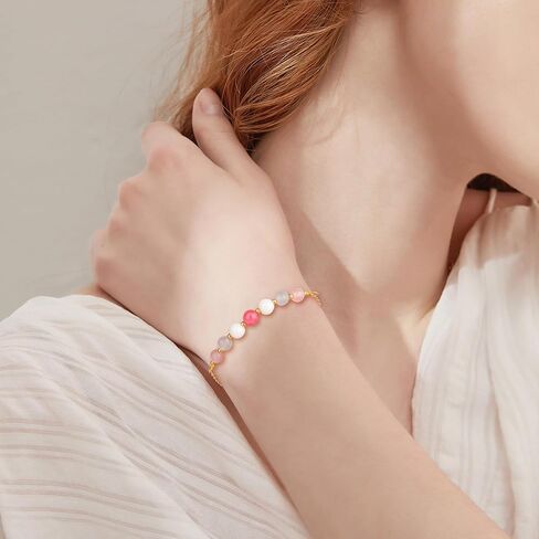 هدية الحمل الصحي Joycuff ، أساور Moonstone ، أساور الأمل للنساء ، عيد ميلاد عيد الميلاد عيد الميلاد لأول مرة هدايا أمي in Saudi Arabia