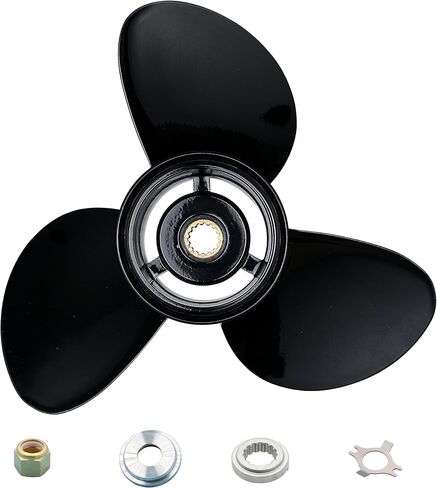 13 1/4 x 17 Boat Motor Aluminum Alloy Propeller for Mercury Engines 60-125HP Outboard Propeller,15 Tooth,RH,3 Blades,Black, 13.25 x 17,Replaces 48-77344A45 in Saudi Arabia