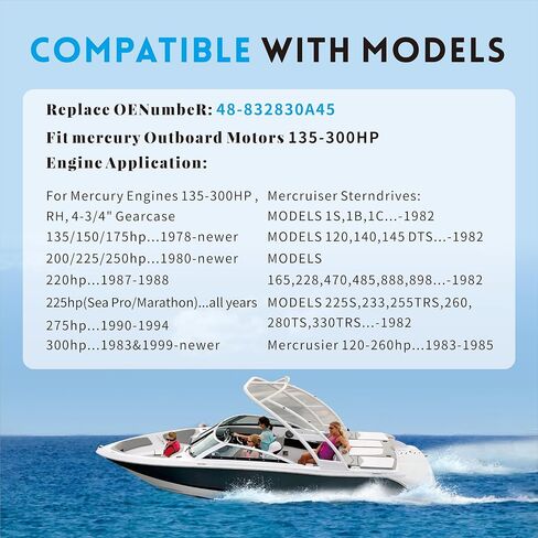 13 1/4 x 17 Boat Motor Aluminum Alloy Propeller for Mercury Engines 60-125HP Outboard Propeller,15 Tooth,RH,3 Blades,Black, 13.25 x 17,Replaces 48-77344A45 in Saudi Arabia