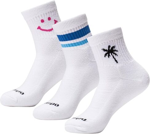 Performance Golf Socks – Premium Quarter-Height, Moisture-Wicking Athletic Socks with Mixed Designs Variety 3-Pack in Kuwait