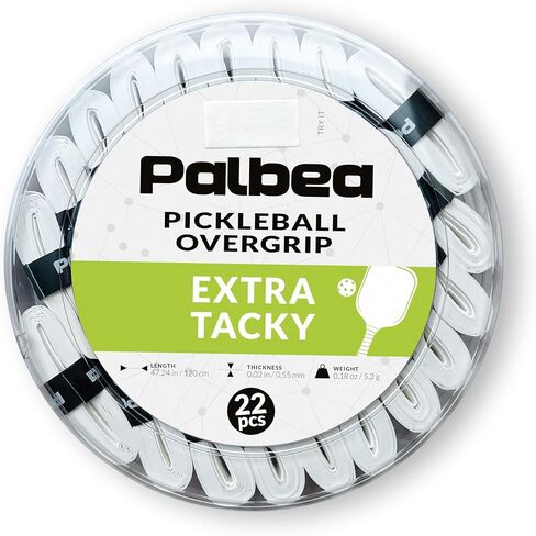 Pickleball OverGrip Tape - Pack of 3/6/12/22/60 - Extra Tacky White Pickleball Grip Tape - High Sweat Absorption & Non-Slip Soft Touch. Accessories Designed to Enhance Your Pickleball Paddle Grip Tape in Saudi Arabia