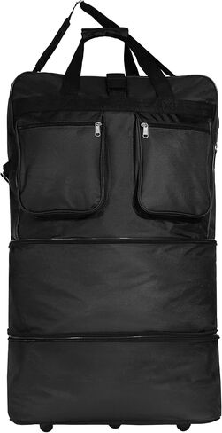 40 "" Navy Blue Large Rolling 6 Duffel Bag Bag حقيبة سبينر حقيبة (أسود) ، BLK1PK40 in Kuwait