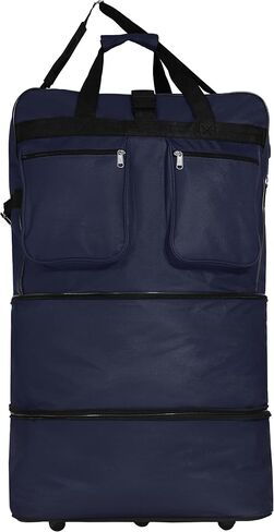 40 "" Navy Blue Large Rolling 6 Duffel Bag Bag حقيبة سبينر حقيبة (أسود) ، BLK1PK40 in Kuwait