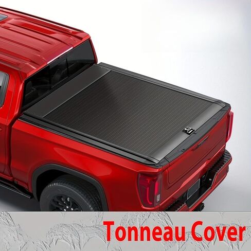 Heavy-Duty Retractable Hard Truck Bed Tonneau Cover Compatible for GMC Hummer EV 2022 2023 2024 2025 High Grade Aluminum Bed Cover with Lock Pickup Accessories(Key Lock) in Saudi Arabia