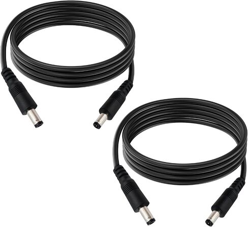 DC5.5x2.1mm 12V Male to Male Cable 18AWG Male to Male Extension Cable 3.3ft | 12V DC Connector 5521 for Security Cameras, LED Strips, Routers, and Printers 2pcs in Kuwait