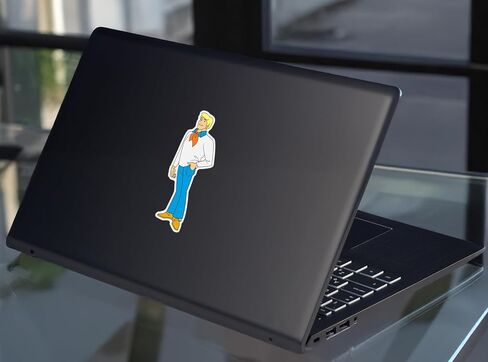 Elektroplate مرخص رسميا Scooby-doo وعلامة الشارات الديناميكية | Premium Auto-Screen All Deather Vinyl Sticker للسيارة ، زجاجة ماء ، كمبيوتر محمول ، مبرد ، مصد ، هاتف | صنع في الولايات المتحدة | مجموعة 2 in Kuwait