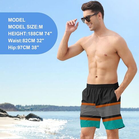 DEOLAX Mens Swim Trunks 7 Inch Inseam Summer Dry Fit Swimming Trunks Board Shorts Lightweight Workout Mens Bathing Suit in Saudi Arabia