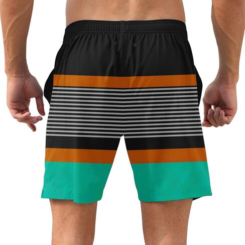 DEOLAX Mens Swim Trunks 7 Inch Inseam Summer Dry Fit Swimming Trunks Board Shorts Lightweight Workout Mens Bathing Suit in Saudi Arabia