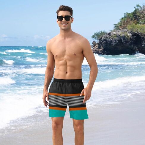 DEOLAX Mens Swim Trunks 7 Inch Inseam Summer Dry Fit Swimming Trunks Board Shorts Lightweight Workout Mens Bathing Suit in Saudi Arabia