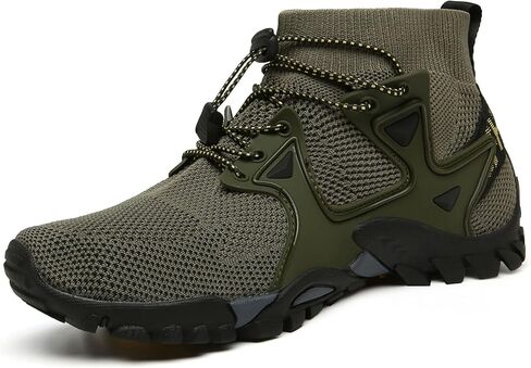 Mens Walking Shoes Lightweight Breathable Casual Hiking Boot Outdoor Ankle Boots Fashion Sports Athletic Running Trekking Trails Anti Slip in Saudi Arabia