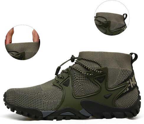Mens Walking Shoes Lightweight Breathable Casual Hiking Boot Outdoor Ankle Boots Fashion Sports Athletic Running Trekking Trails Anti Slip in Saudi Arabia