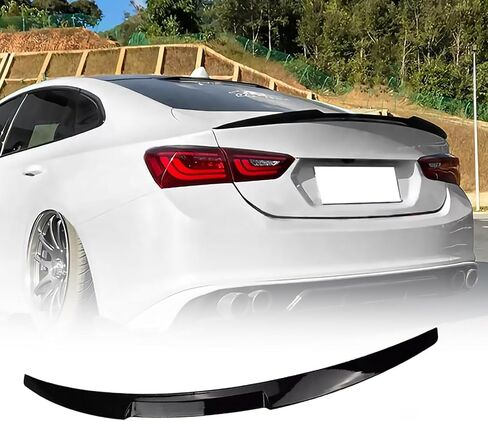 جناح المفسد الجذع الخلفي مناسب لشيفروليه تشيفي ماليبو سيدان 2016-2024 LS/LTZ/RS/Premier Gloss Black Sport Style Decklid Lip Excessories in Saudi Arabia