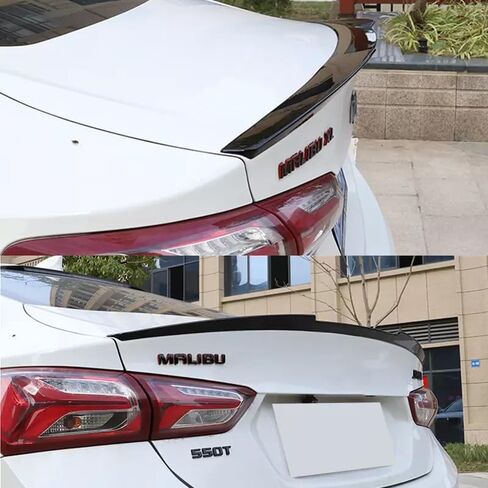 جناح المفسد الجذع الخلفي مناسب لشيفروليه تشيفي ماليبو سيدان 2016-2024 LS/LTZ/RS/Premier Gloss Black Sport Style Decklid Lip Excessories in Saudi Arabia
