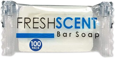 Freshscent 1.0 oz Bar Soap (200 Pack) Hotel Travel Size, Individually Wrapped, Vegetable Based, Bulk Amenities and Toiletries for Hospitality in Saudi Arabia