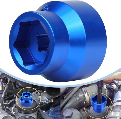 Oil Filter Socket 24mm / 36mm Reversible Fuel Filter Cap Remover and Installer Assistant Compatible with 6.0L / 6.4L Ford Powerstroke Diesel 2003-2010(blue) in Kuwait