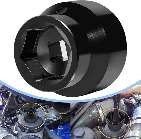 Oil Filter Socket 24mm / 36mm Reversible Fuel Filter Cap Remover and Installer Assistant Compatible with 6.0L / 6.4L Ford Powerstroke Diesel 2003-2010(blue) in Kuwait