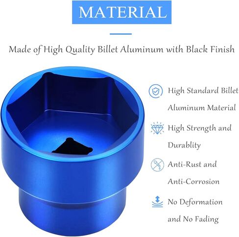 Oil Filter Socket 24mm / 36mm Reversible Fuel Filter Cap Remover and Installer Assistant Compatible with 6.0L / 6.4L Ford Powerstroke Diesel 2003-2010(blue) in Kuwait